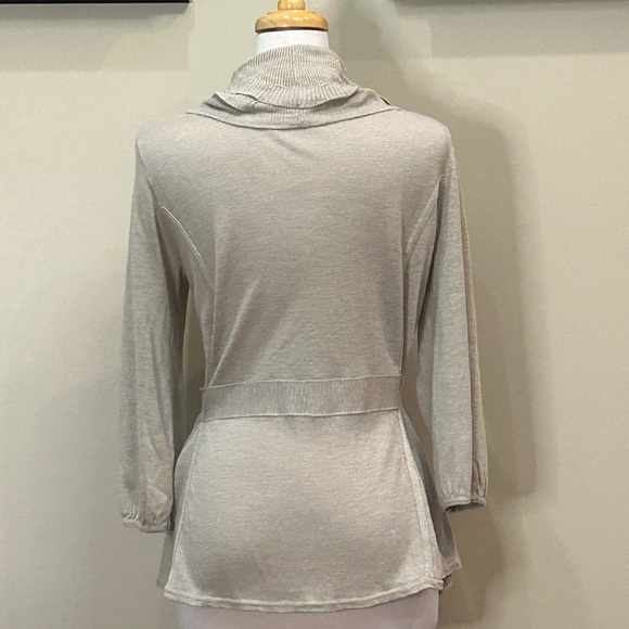 Alfani | NWT Size Large Tan Linen Blend Cardigan Sweater - Picture 4 of 7